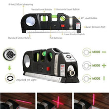 Lade das Bild in den Galerie-Viewer, Multifunktionales Hochpräzisions-Laser-Maßband mit integrierter Wasserwaage
